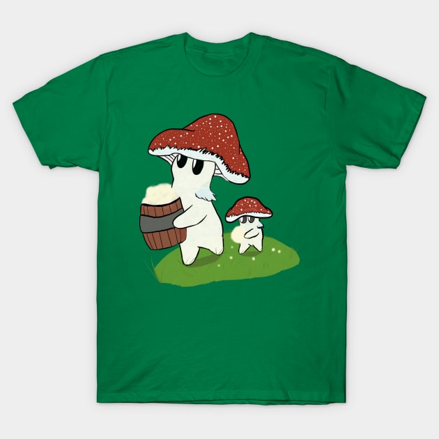 Worker Mushrooms T-Shirt by Freeflight08